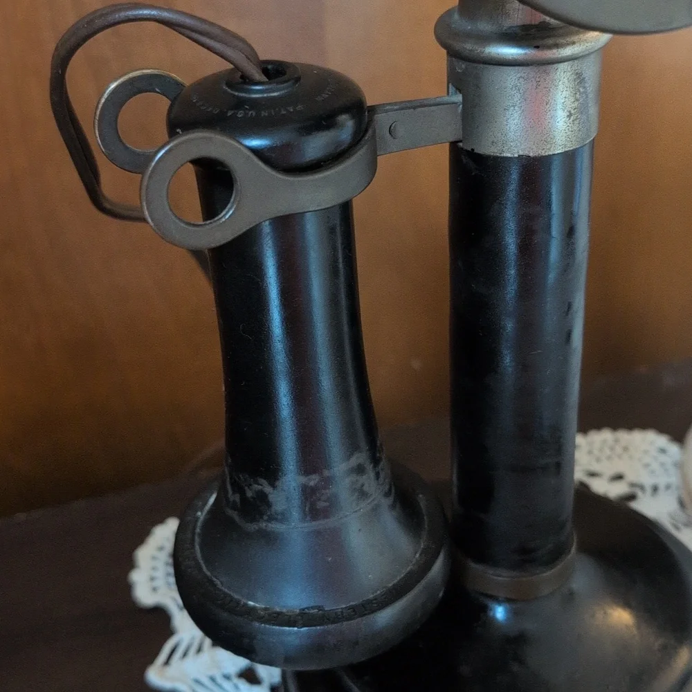 Vintage Early 1900's Kellogg Candle Stick Telephone Light Lamp RARE